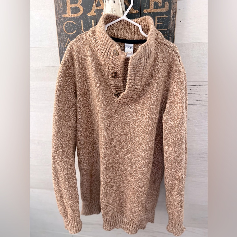 CARTER's KIDS PULLOVER BUTTON COLLAR SWEATER